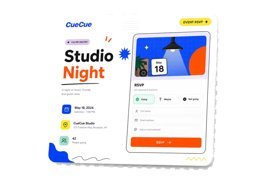 RSVP Links interactive card preview