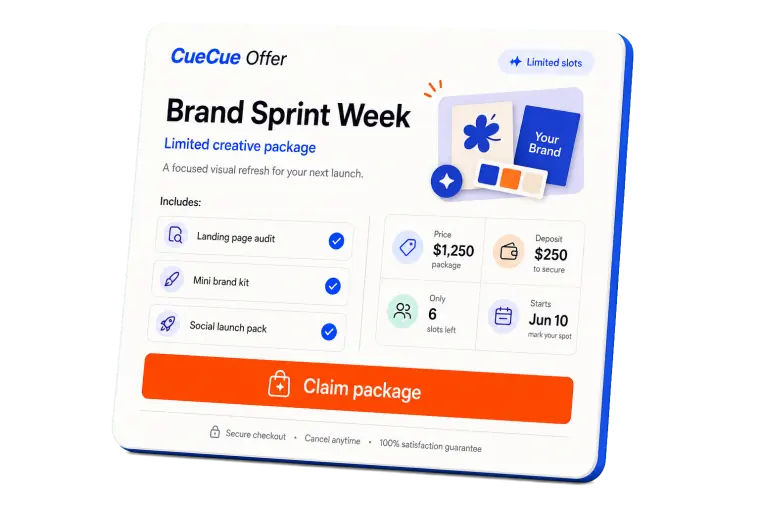 Featured offer interactive web card example